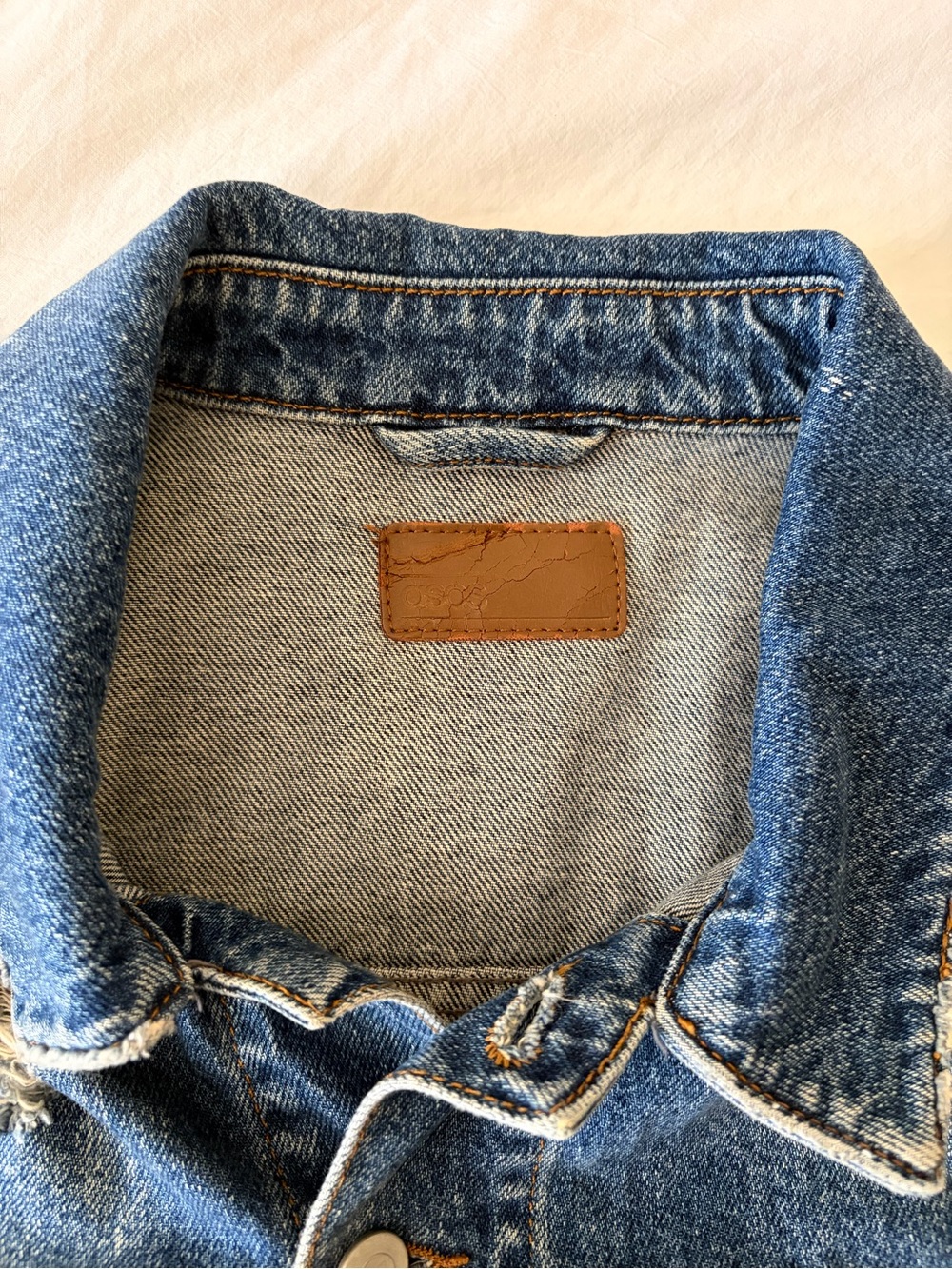 ASOS Distressed Blue Denim Jacket - Picture 6 of 8